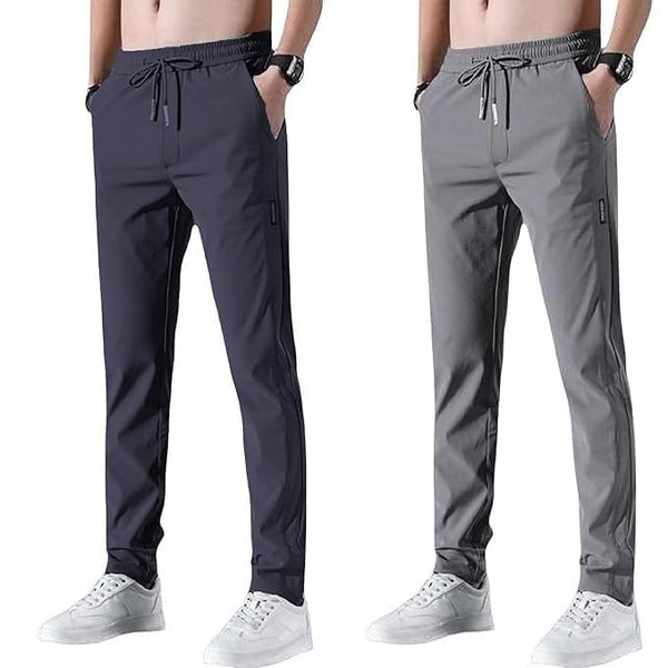 PREMIUM MEN'S HIGH STRETCH SKINNY LYCRA PANTS(Black & Gray)Buy1 Get 1 Free